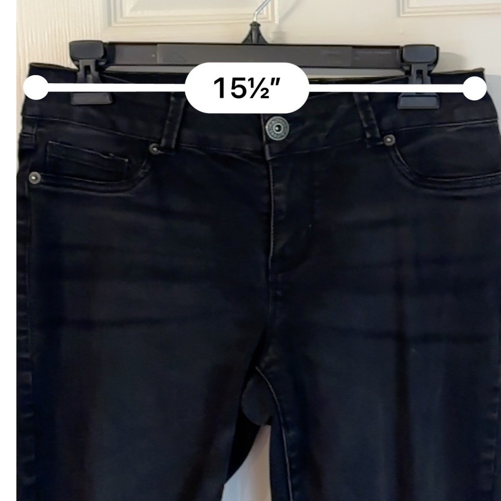 Maurices Black Denim Jeans Womens Size M Regular Wash Skinny Leg Casual medium - Picture 4 of 9